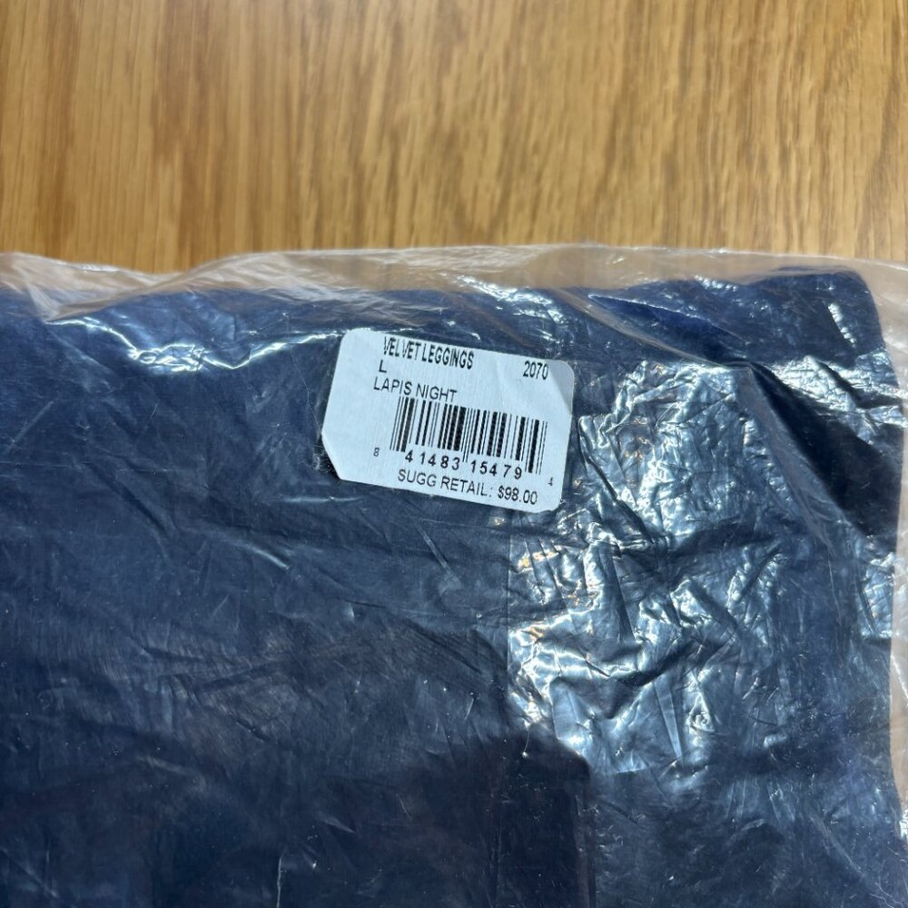 Spanx Velvet Leggings‎ Navy Blue High Rise Shaping Soft Stretch – Size L - Picture 8 of 8